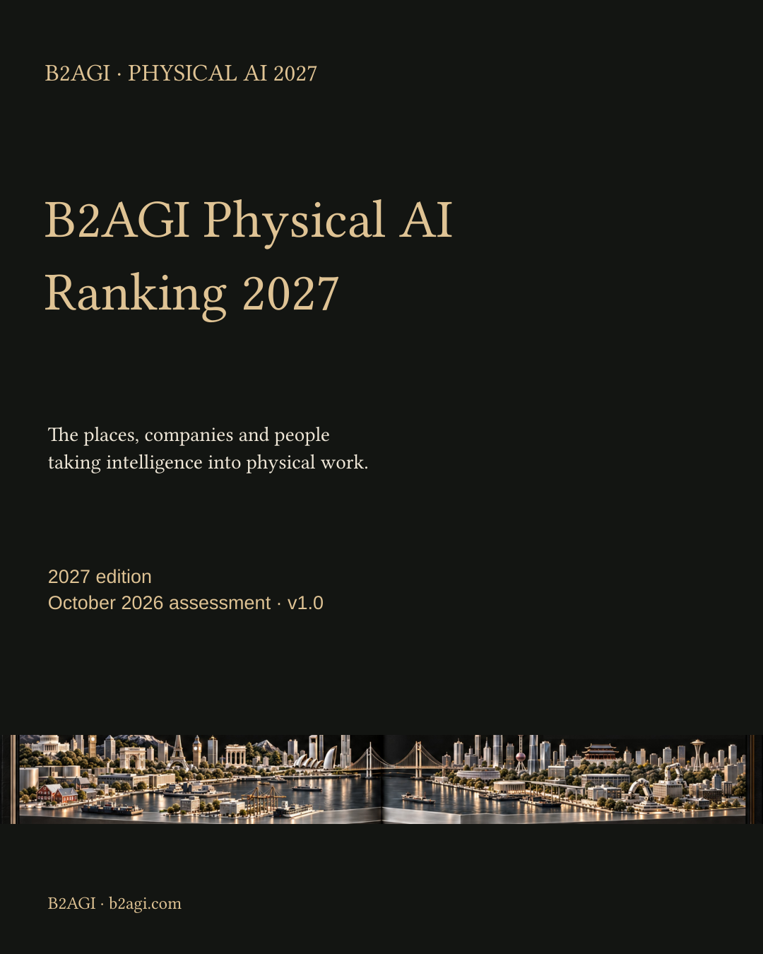 B2AGI Physical AI Ranking 2027 announcement cover
